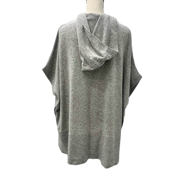 DIANE VON FURSTENBERG GRAY HOODED HIGH LOW KAIYO CARDIGAN SWEATER - Picture 7 of 16
